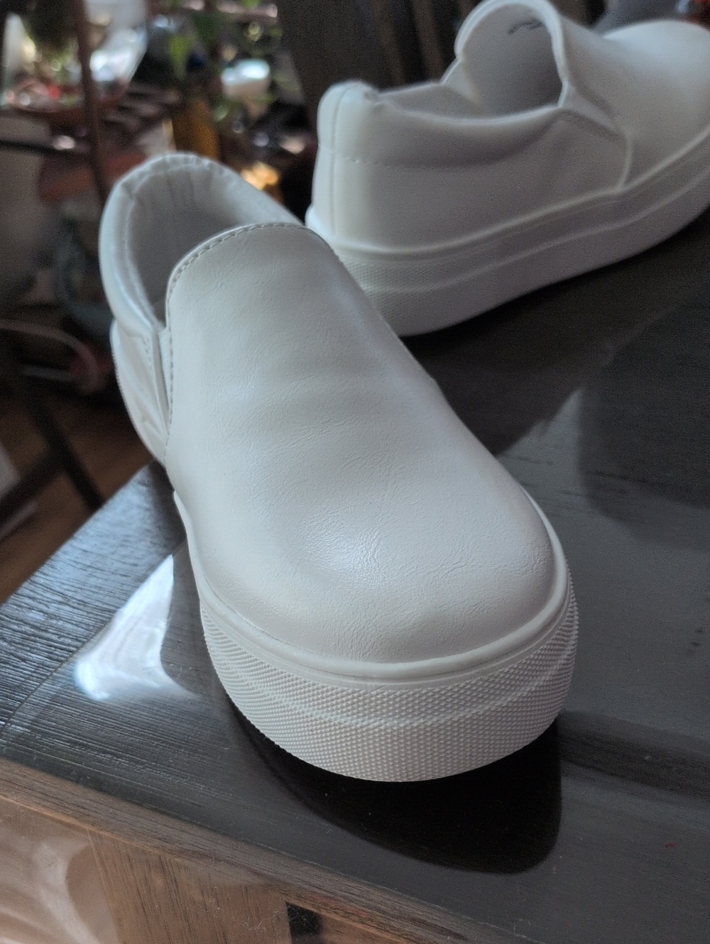 Soda White Slip-On Kids Sneakers
